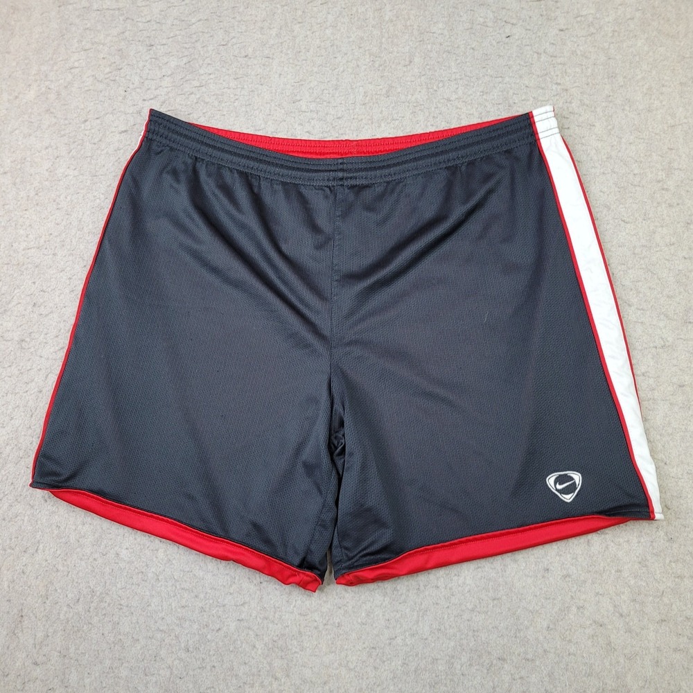 VTG Nike Basketball Shorts Reversible Black‎ Red Athletic Classic Men's XL Y2K